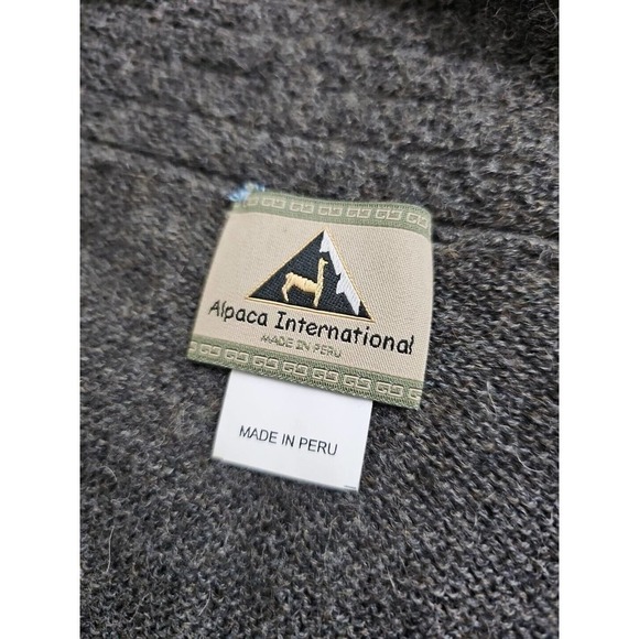 Alpaca International ~Woman One Size~ Dark Gray Open Front Alpaca/Wool Vest Knit - Picture 2 of 12